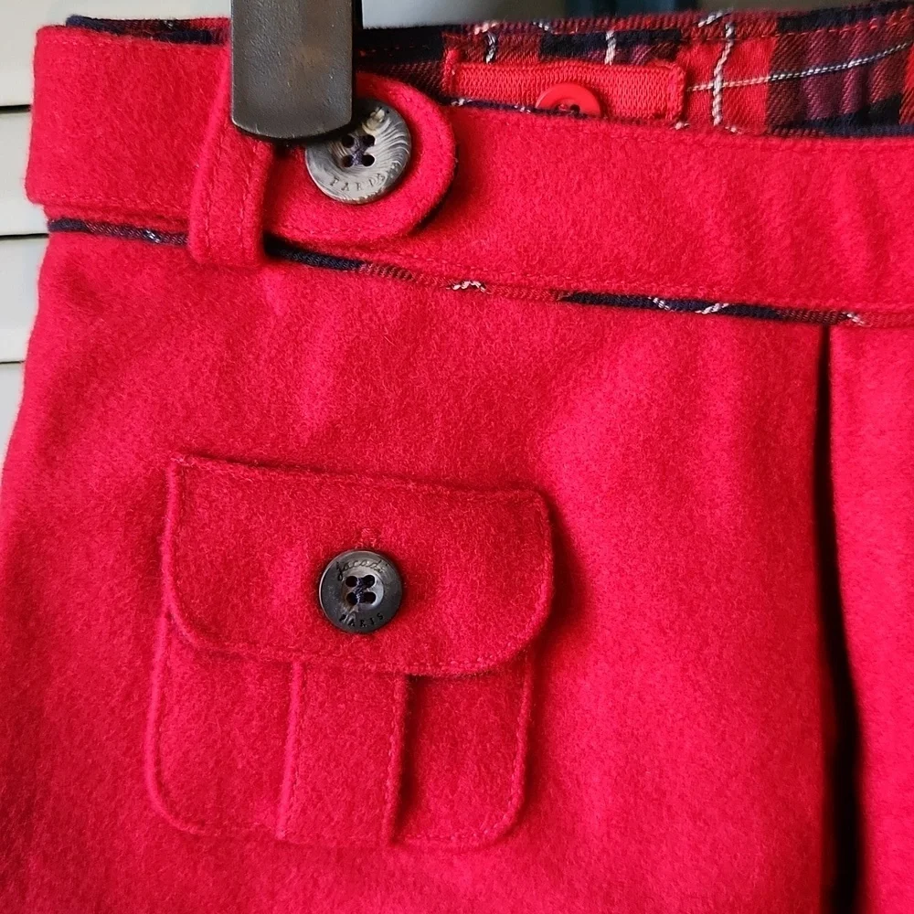 Jacadi Paris Red Wool Skirt